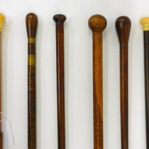 Collection of (6) Walking Sticks by Various Artists. 19th Century.