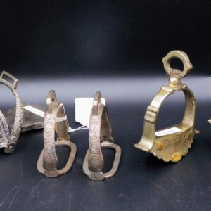 Latin American Stirrups by F. Quintera and Unsigned Pairs. 19th Century Collection.