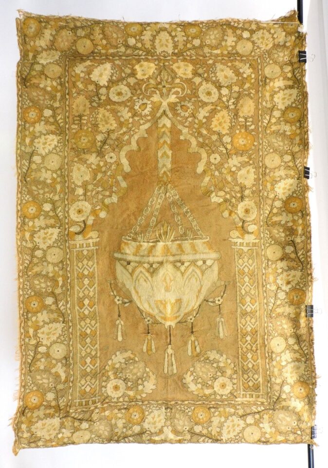 Georgian Silk & Linen Embroidery by Unknown Artist