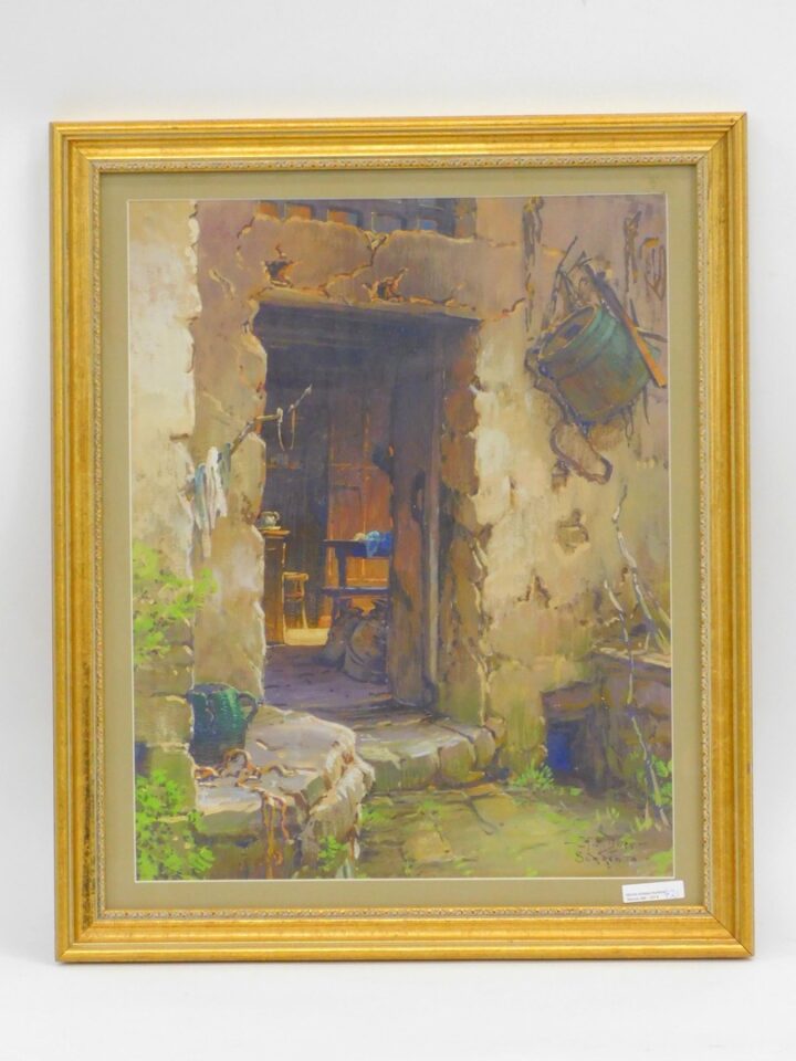 Hezekiah Anthony Dyer (1872-1943) Watercolor on Paper "An Open Doorway in Sorrento