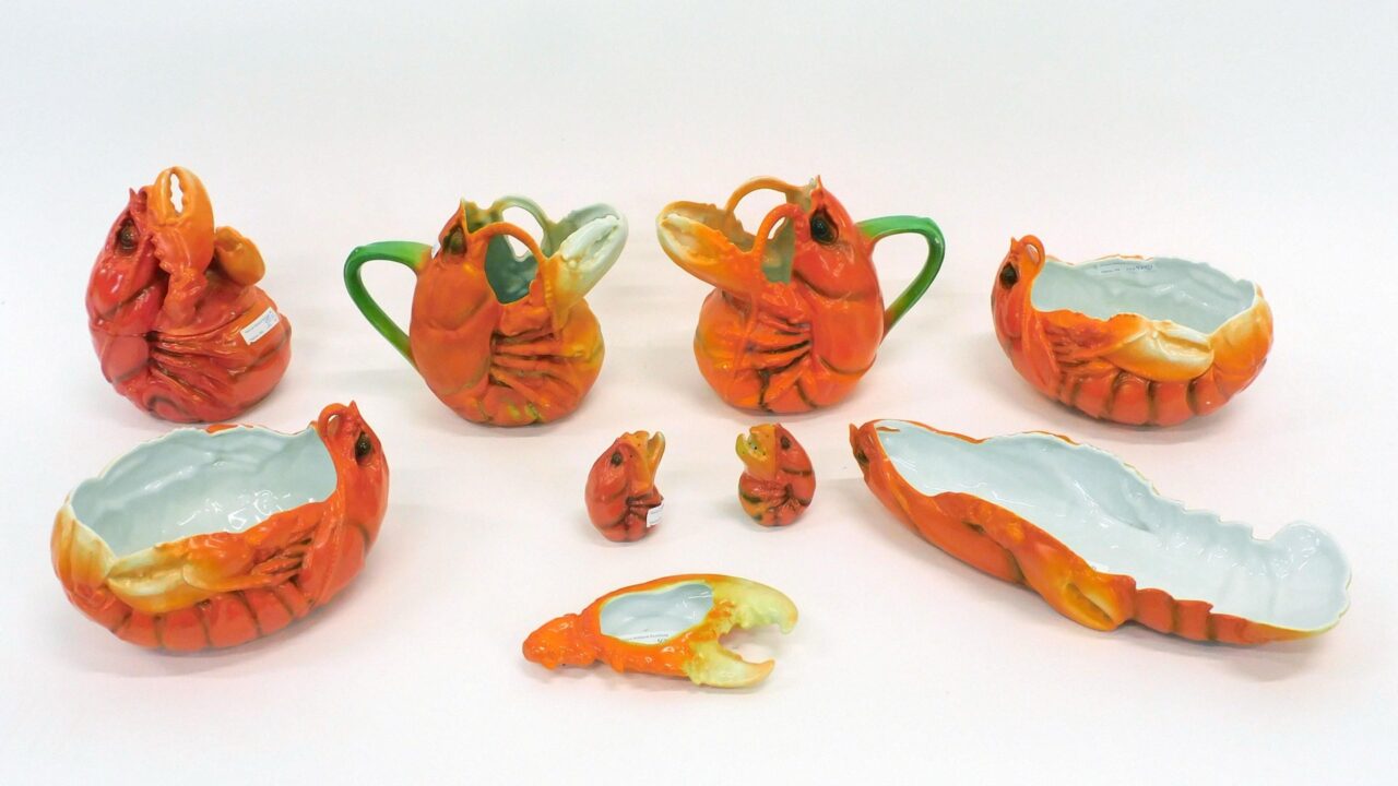 Royal Bayreuth Lobster Serving Pieces Collection