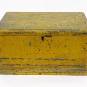 Pine Miniature Blanket Box in Old Chrome Yellow Paint