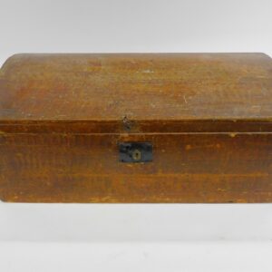 19th Century Grain Painted Dome Top Document Box by Unknown Artist