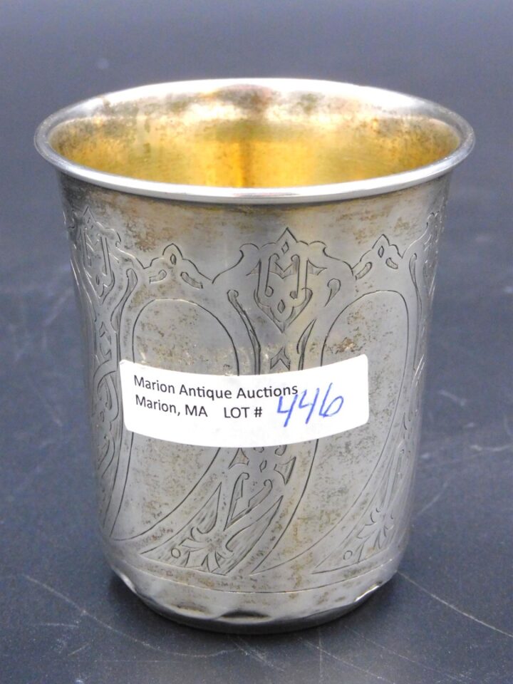 Russian Silver Kiddush Cup by Unknown Artist