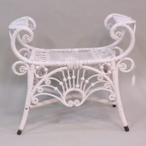 Victorian Wicker Turkish Bench by Unknown Artist