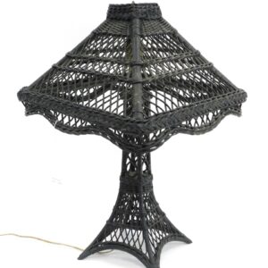 Antique Wicker Table Lamp