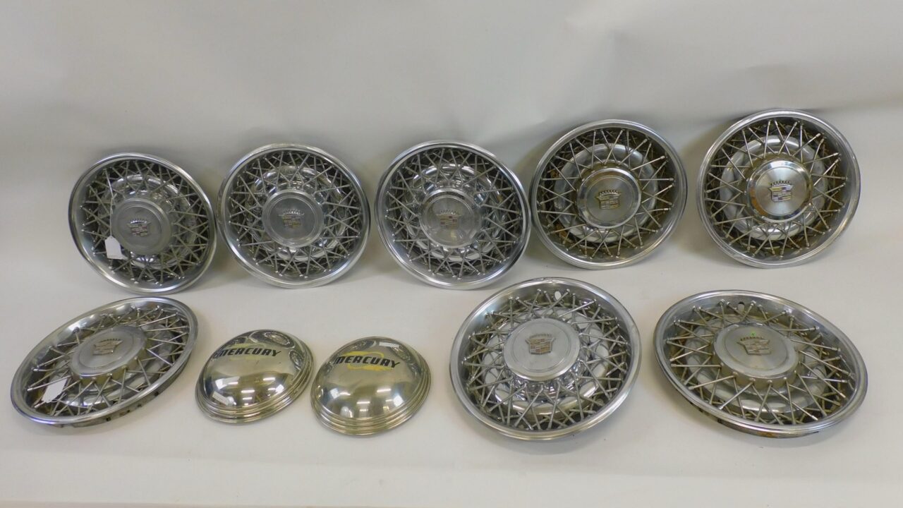 Chrome Hubcaps by Cadillac and Mercury