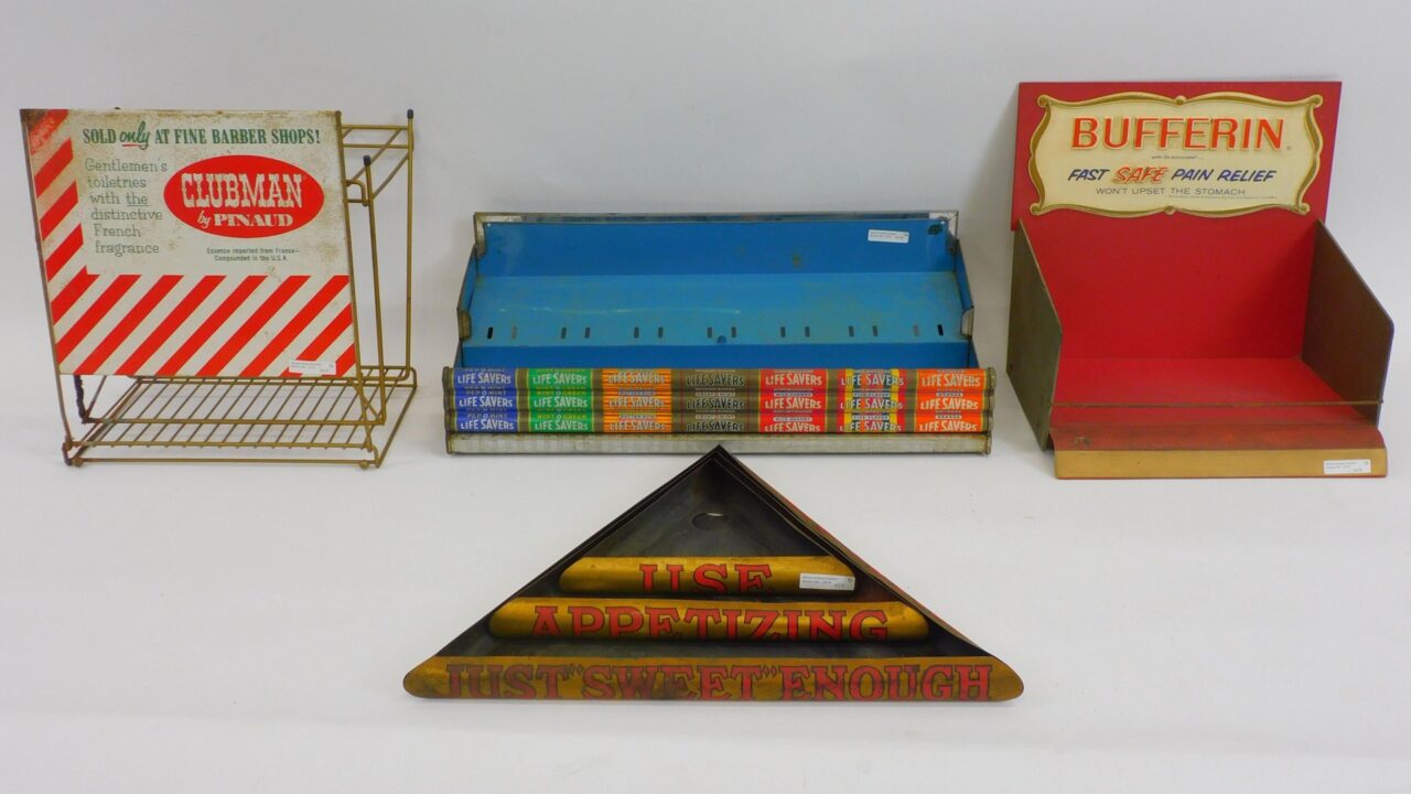 Vintage Metal Advertising Racks by Various Artists