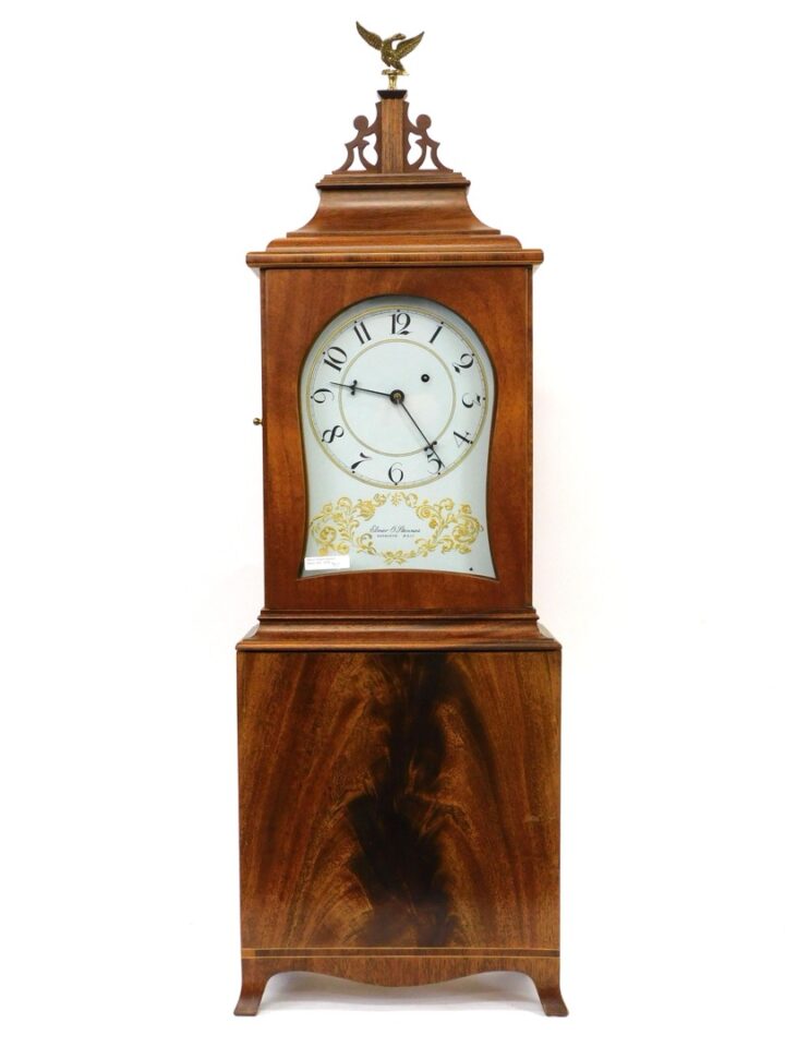 Elmer O. Stennes Mahogany Shelf Clock