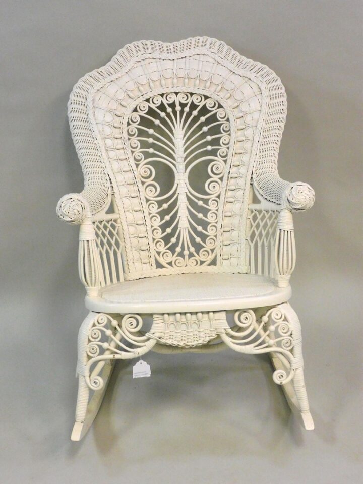 Heywood Brothers Wakefield Co. Victorian Wicker Rocking Chair