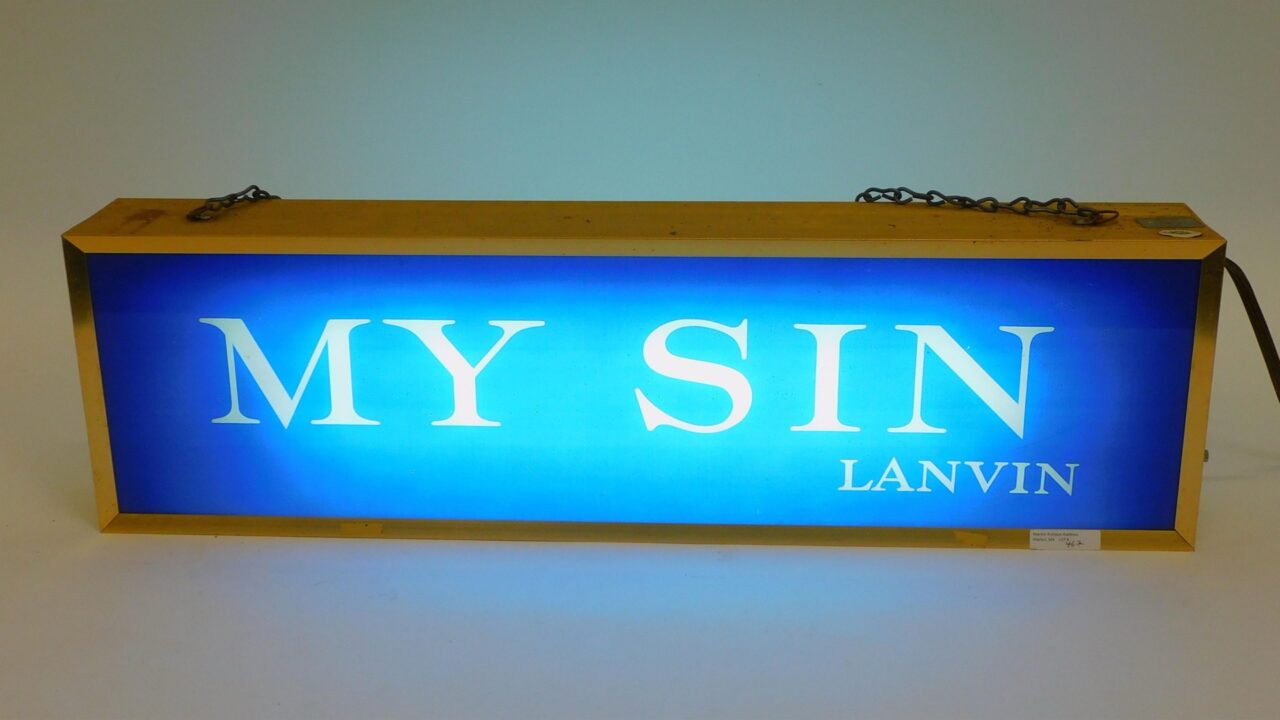 Vintage My Sin Lavin Illuminated Advertising Sign