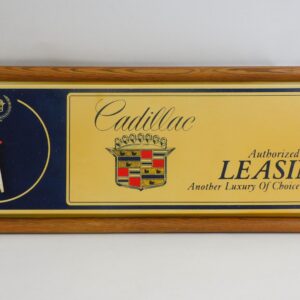 Vintage Illuminated Plastic Cadillac Advertising Clock