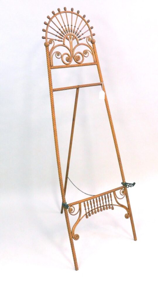 Victorian Wicker Easel with Sunburst Design