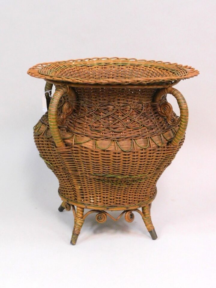 Heywood Brothers Wakefield Co. Victorian Wicker Jardiniere