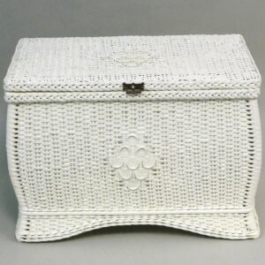 Celluloid Heywood Wakefield Co. Wicker Bedside Storage Chest