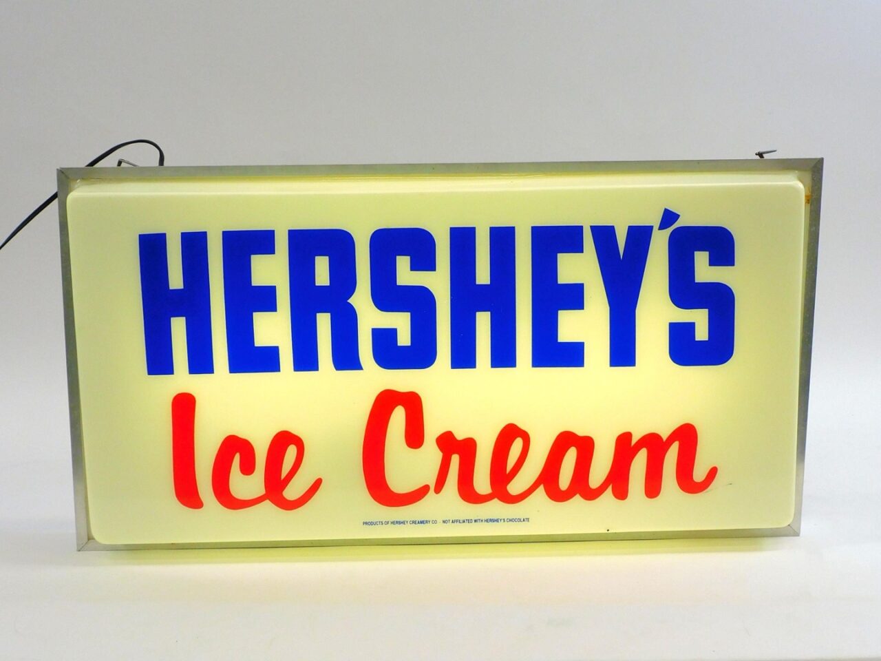 Vintage Illuminated Hershey's Ice Cream Sign by Unknown Artist