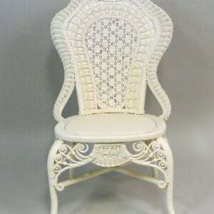 Victorian wicker shell back side chair by Unknown Artist