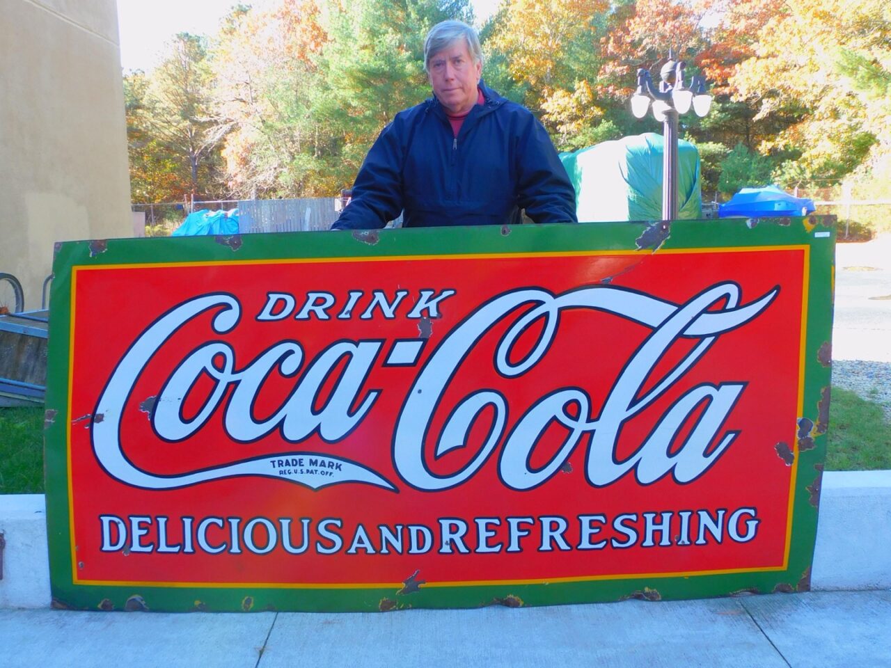 Tennessee Enamel Large Vintage Coca-Cola Sign Circa 1930s