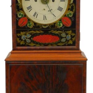 Ezra Kelley & Nathaniel Shepherd Mahogany Alarm Shelf Clock