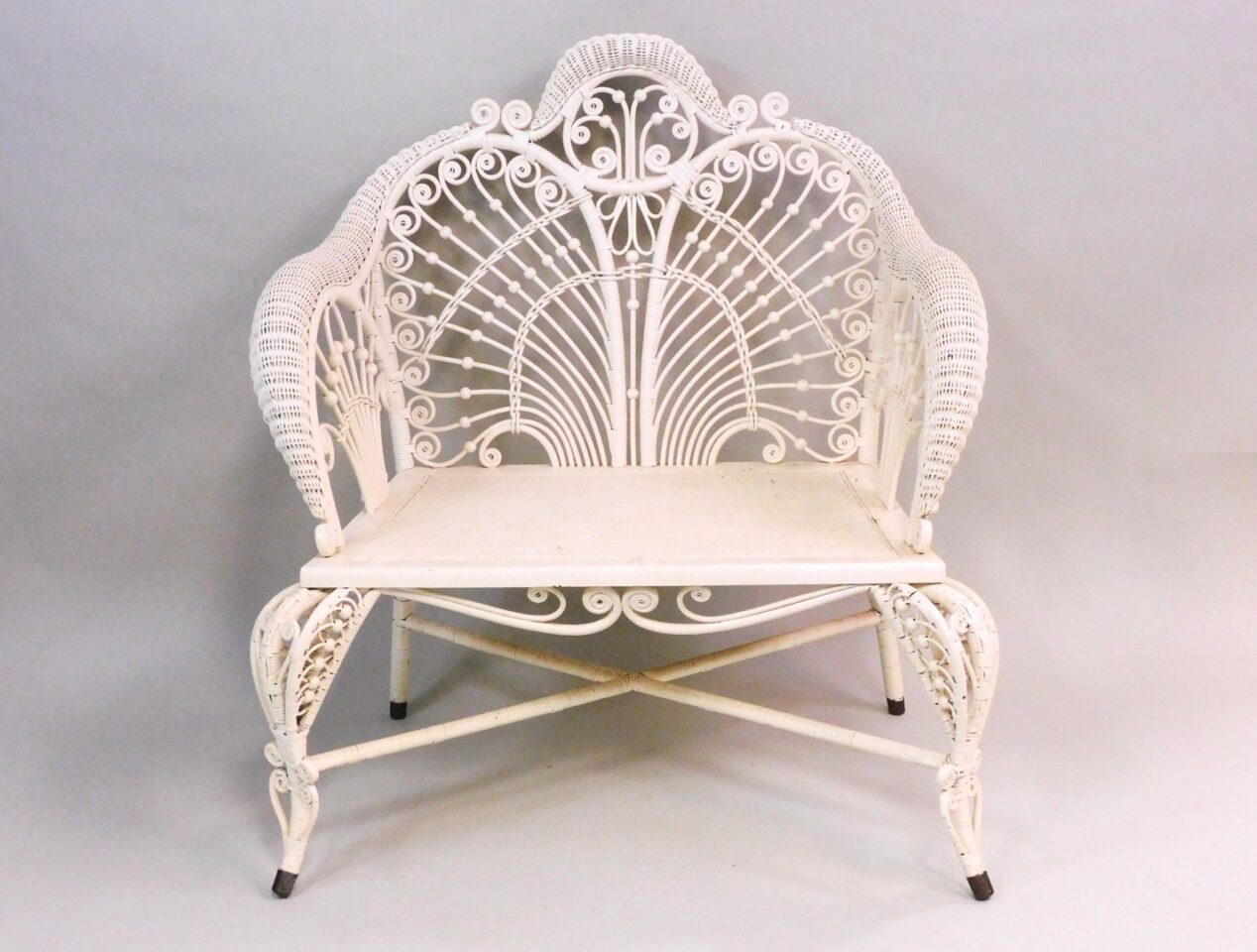 Victorian Wicker Settee by Unknown Artist