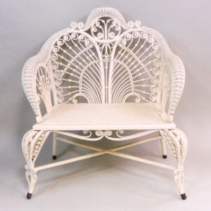 Victorian Wicker Settee by Unknown Artist