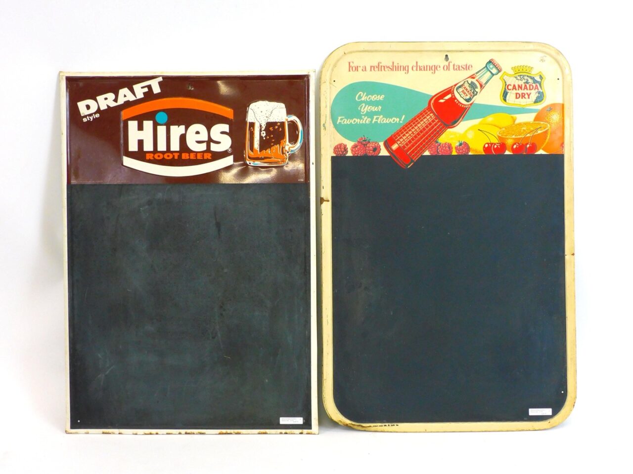 Vintage Advertising Metal Chalkboard Signs by Unknown Artists