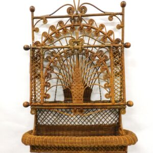 Victorian Wicker Hanging Magazine Rack by Mary Jean McLaughlin