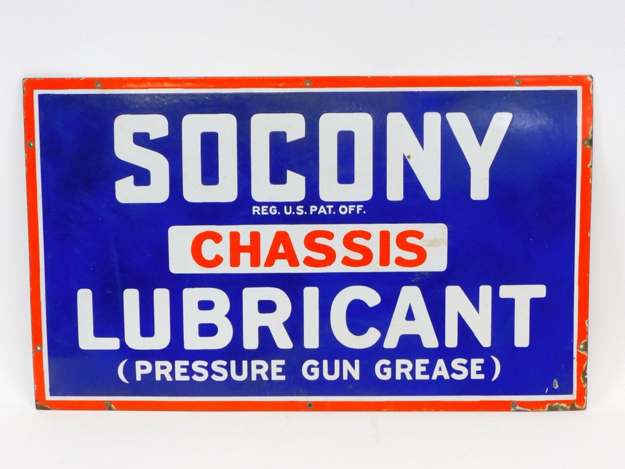 Vintage Sacony Enamel Advertising Sign