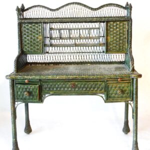 Arts & Crafts Wicker Desk by Unknown Artist