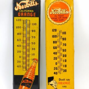 Vintage Nesbitt California Orange Drink Advertising Thermometers