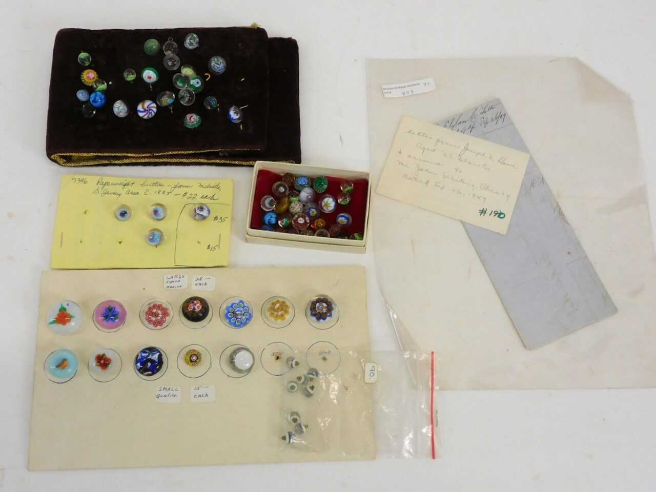 Collection of 19th Century Glass Buttons by Hanson and Gentile