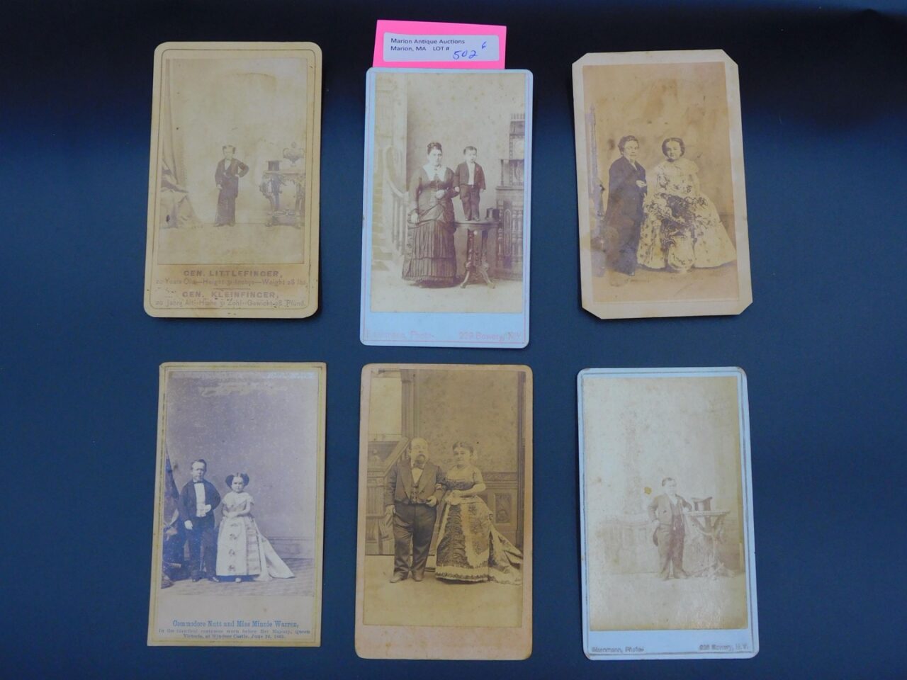 Mathew Brady Collection: Late 19th Century Cabinet Cards of Dwarfs and Little People from P.T. Barnum's Circus.