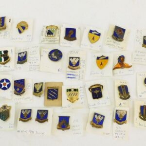 Collection of Sterling Silver World War II Military Pins and Badges