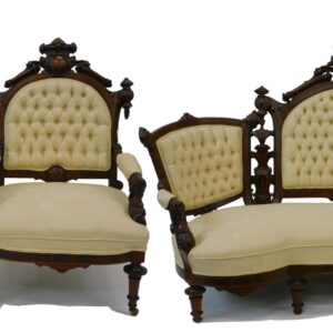 John Jelliff Walnut Parlor Set