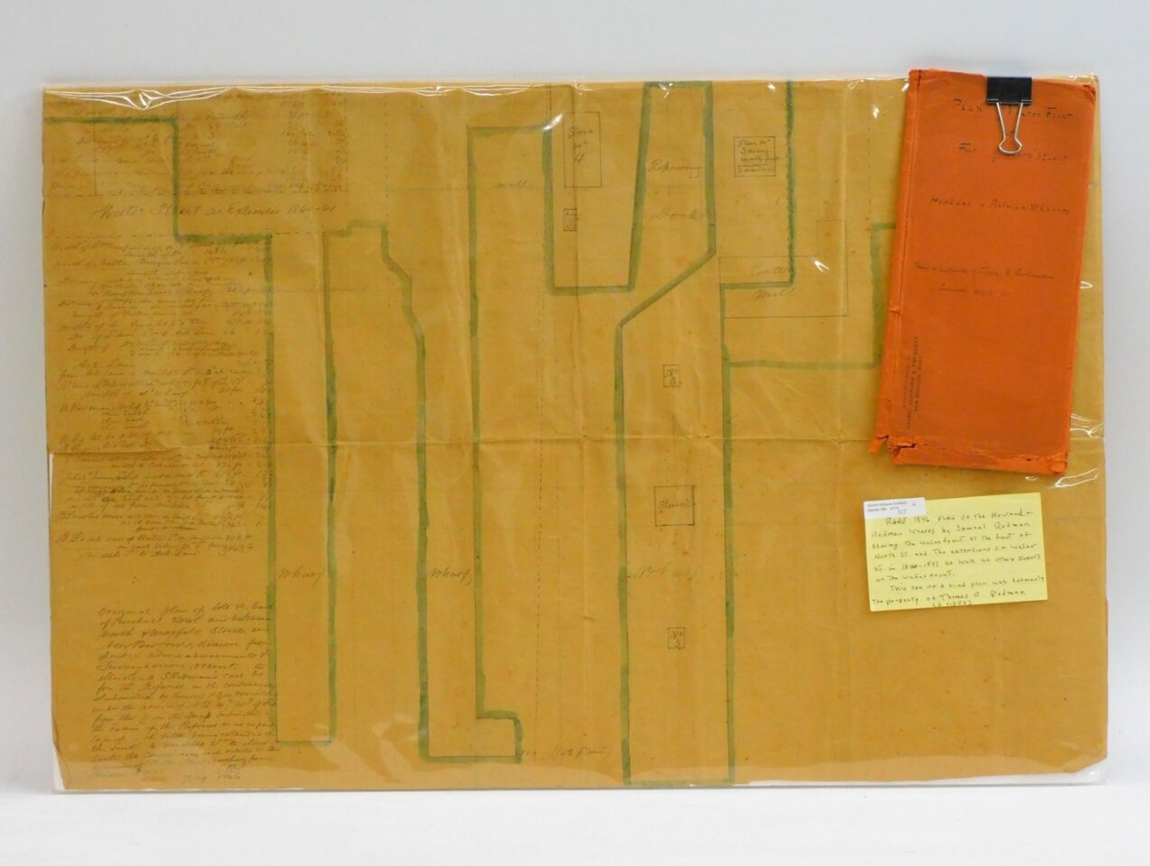 Samuel Rodman 1846 Map of Howland and Rodman Wharfs.