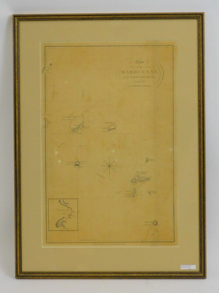 Antique 1798 Marquesas Map by A. Arrowsmith in Auction Catalog