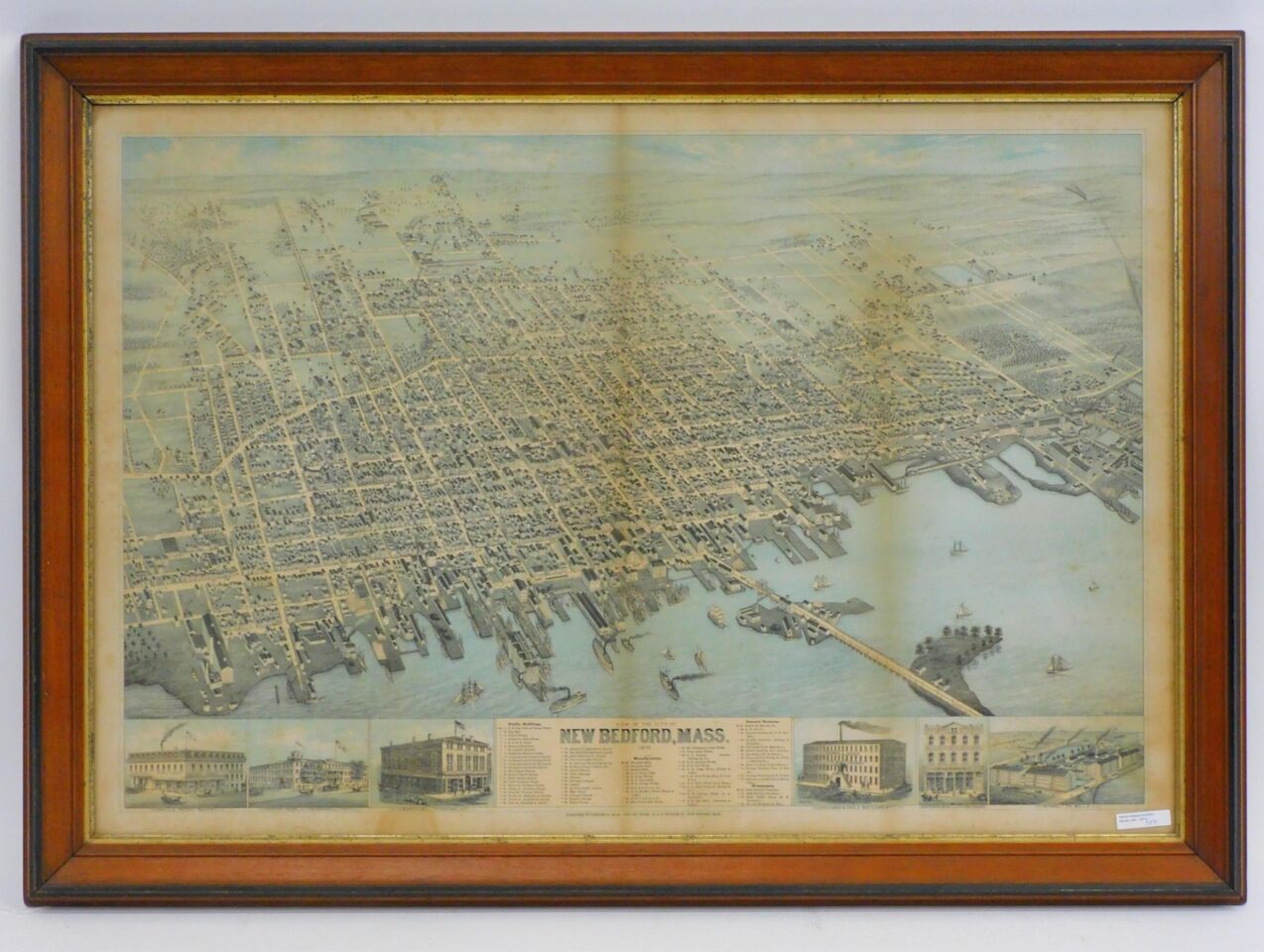 Leonard B. Ellis 1876 Map of New Bedford View