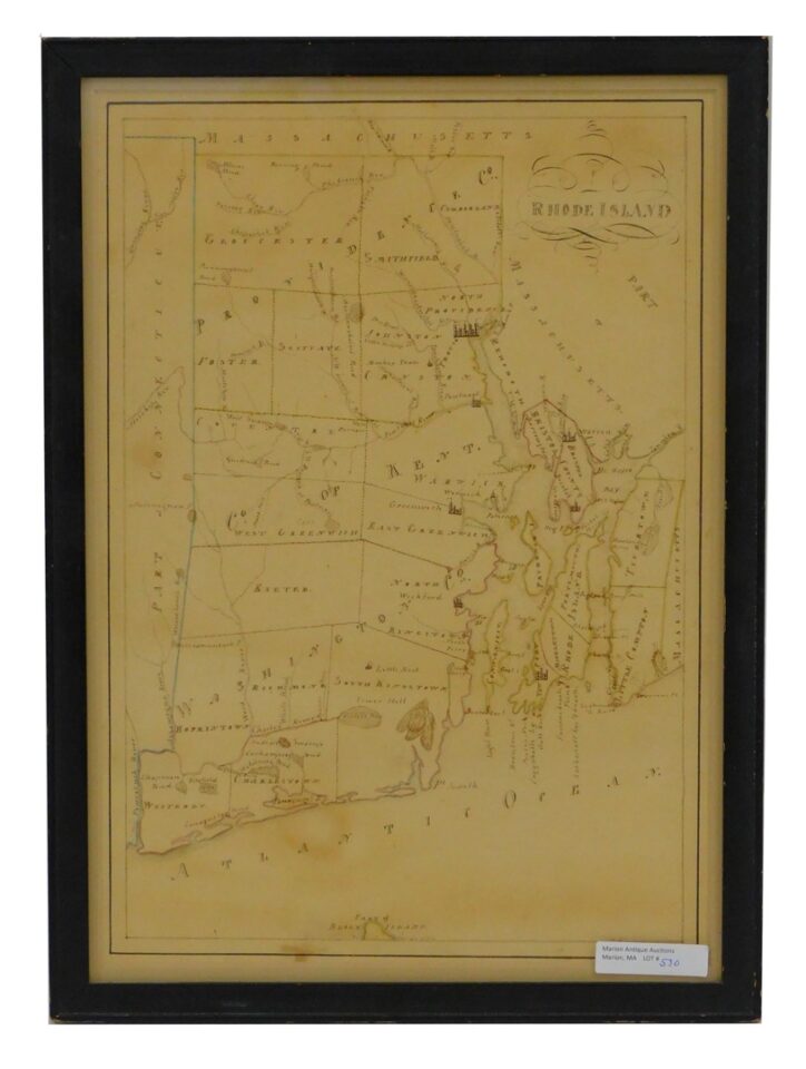 Map of Rhode Island by John Smith