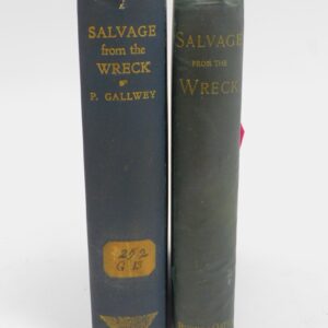 James Stanley Gallwey Salvage from the Wreck 1889 London 2 Volumes in Red Cloth Clamshell Case by Bayntun Binders.