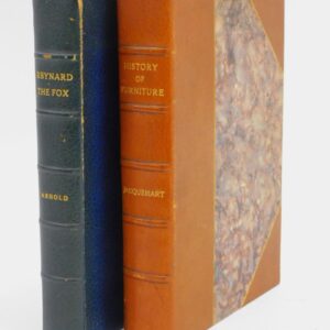 Joseph Wolf Reynard the Fox 1887 & Jacquemart History of Furniture 1878 Bayntun Bindings Auction Catalog Antique Books.