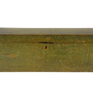 Early 19th-century dome-top document box with green sponge-painted decoration