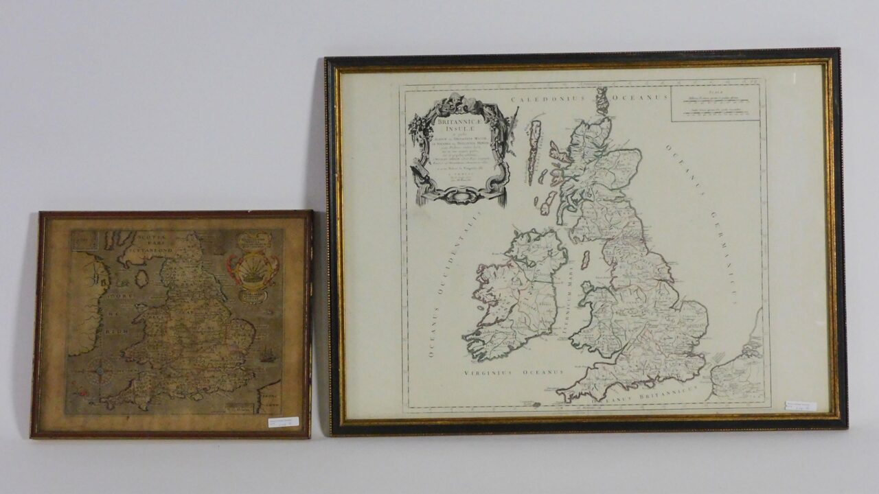 Robert de Vaugondy Britannice Insule & Engalond Anglia Annglo Saxonum Heptarchia Maps