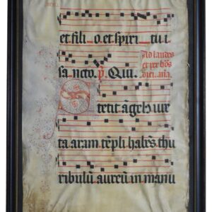 Large Illuminated Antiphonary Leaf