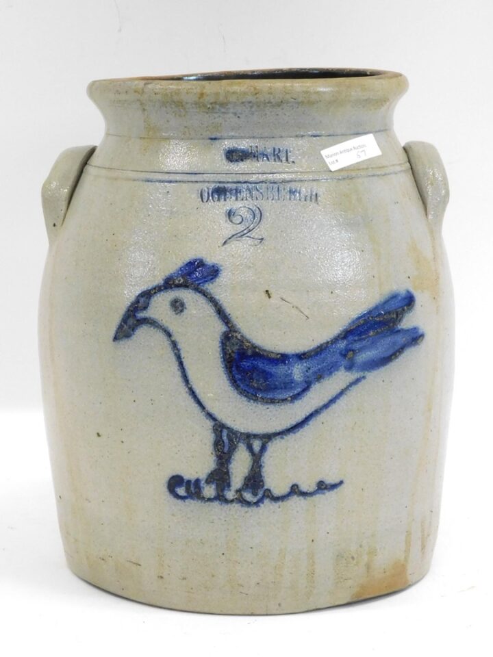 William Hart Rare Seagull Design Stoneware Crock