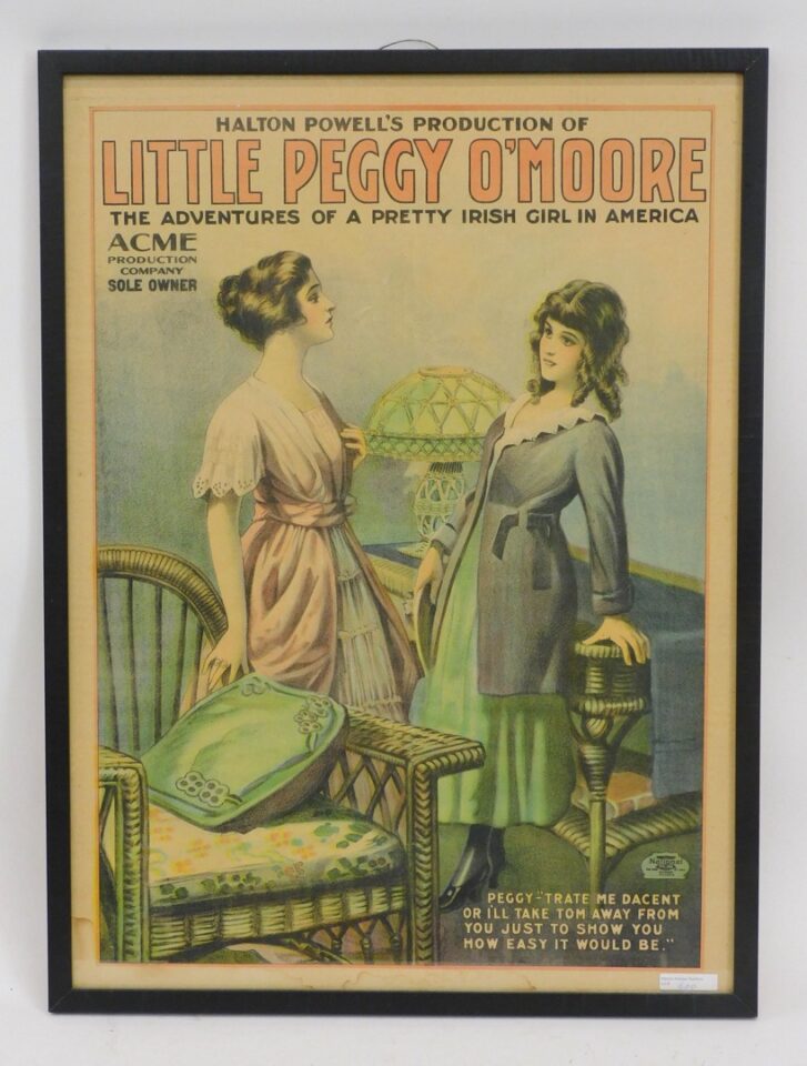 Hamilton Powell Vintage Movie Poster "Little Peggy O'Moore" 1920.