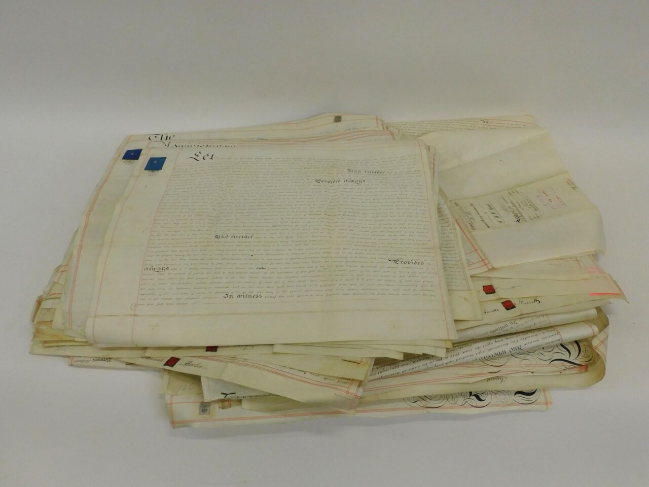 Assorted Indenture Documents on Vellum