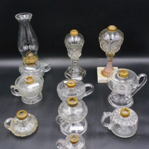 Assorted 19th Century Glass Lamps by Various Artists