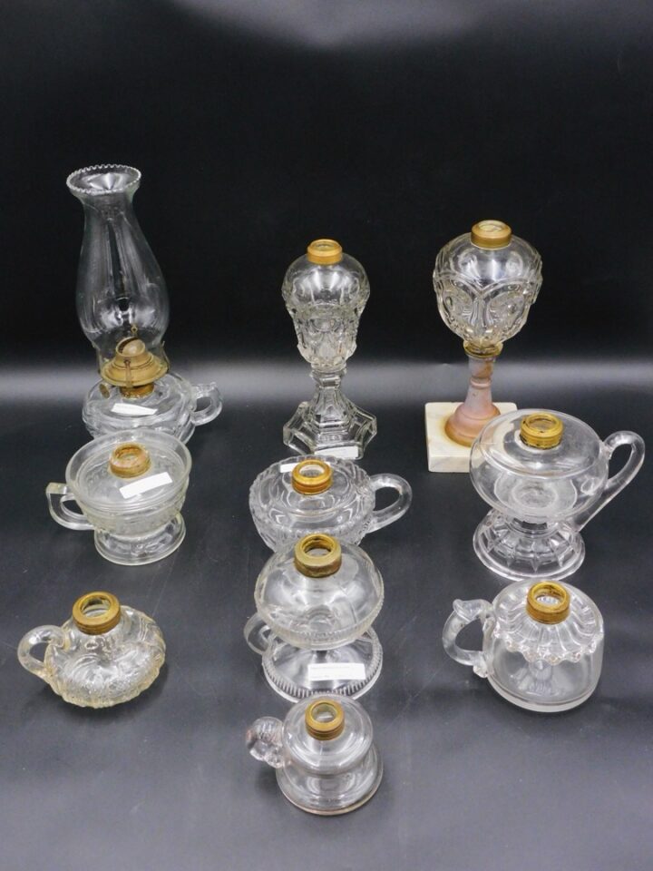 Assorted 19th Century Glass Lamps by Various Artists