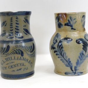 Pair of Stoneware Pitchers by G.L. Williams