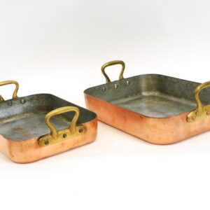 Vintage French Copper Roasting Pans by Williams Sonoma France and Made in France